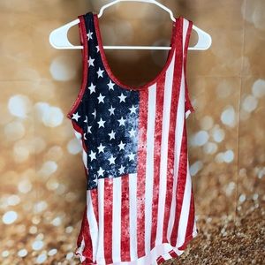 American flag tank top